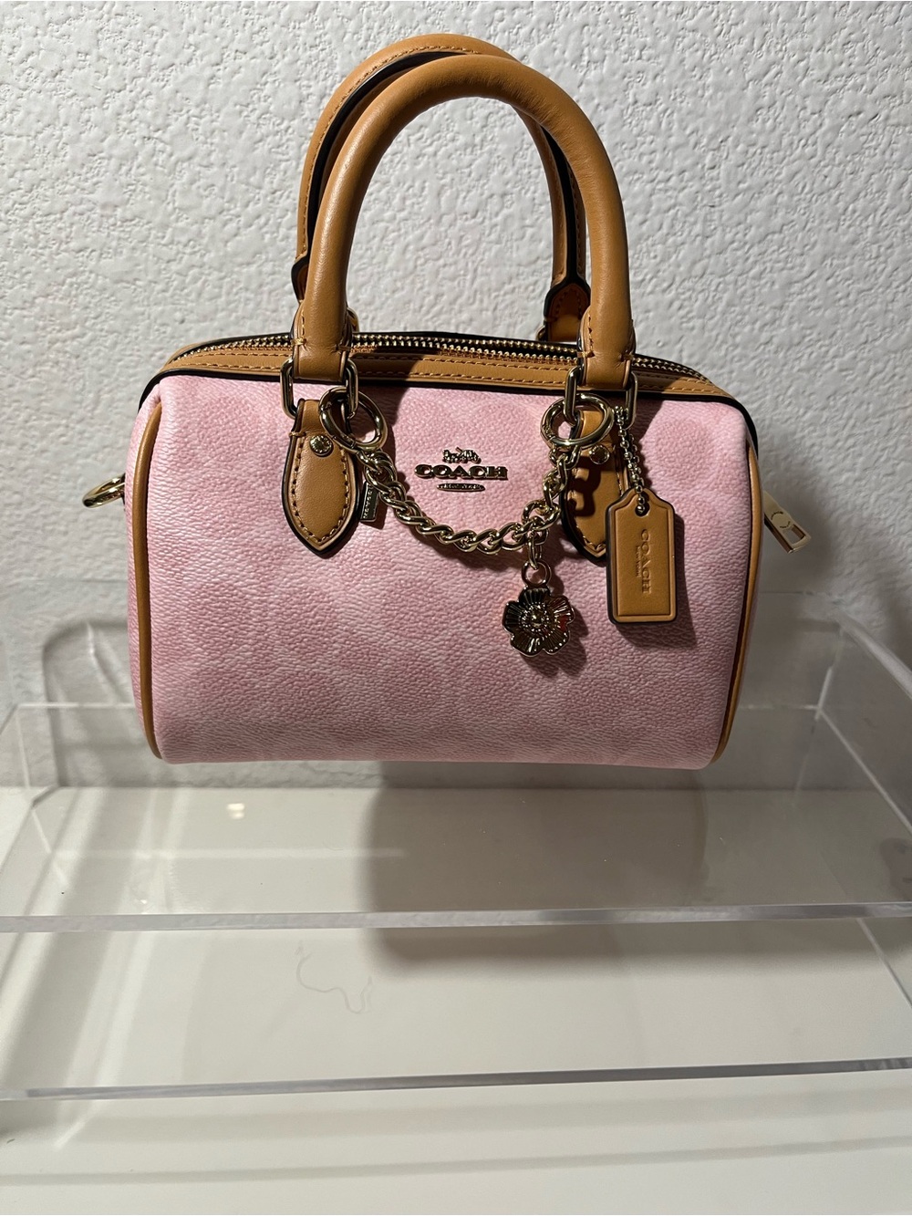 Coach Outlet Mini Rowan Crossbody Bag In Signature Canvas With Charms
